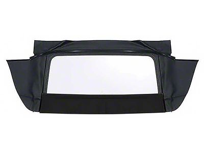 1967-1969 Camaro Convertible Plastic Window Assembly; Zipper Style; Canvas; Black