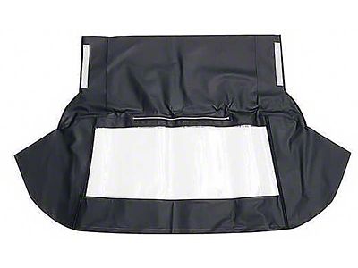 1967-1969 Camaro Convertible Plastic Window Assembly; Fixed Style; Canvas; Black
