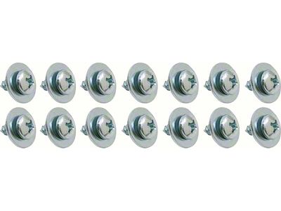 1967-1969 Camaro Convertible Rain Gutter Mounting Screw Set; Convertible; 14 Piece
