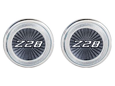 1980-1981 Camaro Z/28 Interior Door Panel Emblems; Black; Pair
