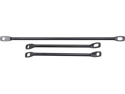 1967-1968 Camaro Front Spoiler Bracket Set; 3 Piece Set