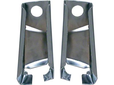 1969 Camaro Trunk Floor Rear Panel Corner Braces; Pair; EDP Coated
