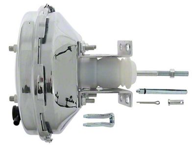 1967-1969 Camaro 9-Inch Power Brake Booster; Single Diaphragm; GM Delco Style; Chrome