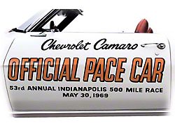 Indy 500 Pace Car Door Decals; Complete Set; GM Licensed (1969 Camaro)