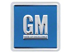 1968-1974 Camaro GM Mark Of Excellence Door Deflector Decal; Embossed; Blue; Each