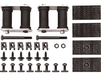1967-1970 Camaro Rear Leaf Spring Installation Kit; Mono Leaf