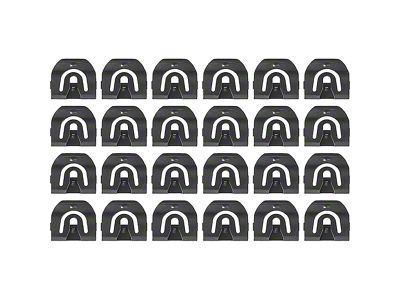 1967 Camaro Molding Clip Set; Windshield, Quarter, Back Window; OE Design; 24 Piece Set