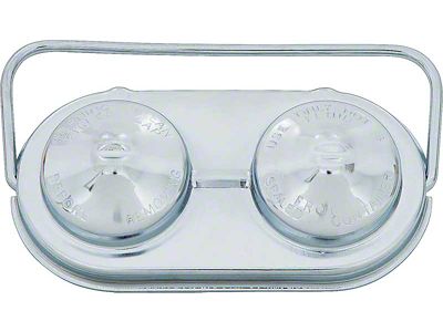 1967-1975 Camaro Master Cylinder Cover; Single Bail; Without Diaphragm; Chrome Plated