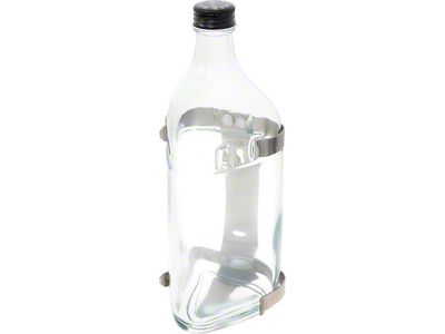 1971 Camaro Kleerview Glass Washer Fluid Bottle; with Cap, and Mounting Bracket