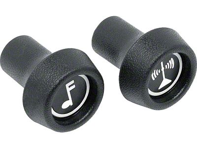 1972-1976 Corvette Radio Control Knobs; Volume and Tuning; Pair