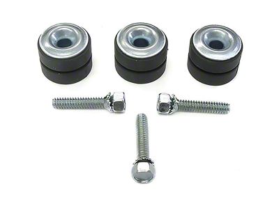 1965-1973 Corvette Windshield Wiper Motor Grommet Set; Early Style; With Hex Head Bolts