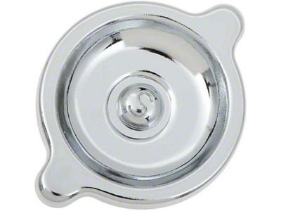 1968-1981 Corvette Chrome Oil Filler Cap with S Marking; Chrome Finish