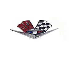 1963-1966 Corvette Front Fender Crossed Flags Emblem