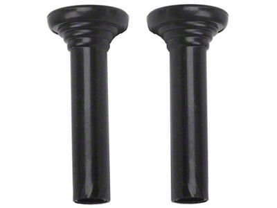 1967 Corvette Door Lock Knobs; Black; Pair