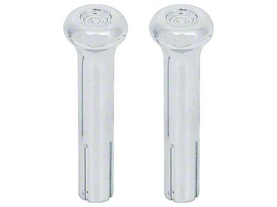 1971-1982 Corvette Chrome Door Lock Knobs; Pair; for Various Buick, Chevy, GMC, Pontiac, Oldsmobile Models