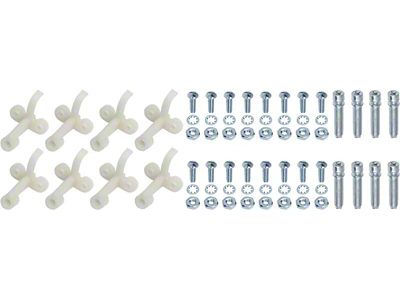 1958-1963 Corvette Headlamp Adjuster Hardware Set; 64 Piece Kit
