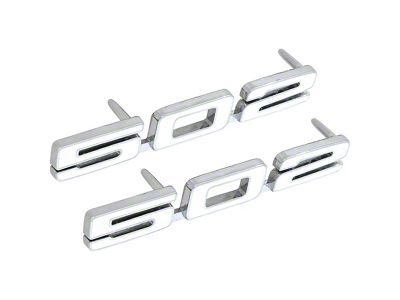 1968-1973 Corvette Front Fender Emblem Set; 502; Classic Design; Custom Displacement; Pair