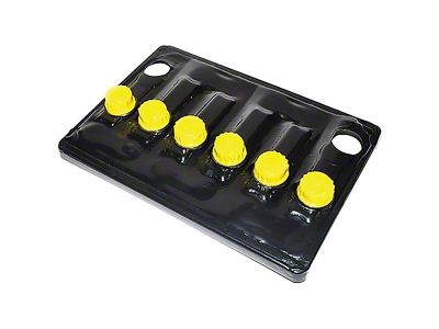 1964-1966 Corvette Battery Topper; Yellow Caps