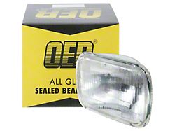 1984-1996 Corvette Headlamp Sealed Beam; 12 Volt; High / Low; 5-1/2-Inch x 8-Inch; Rectangular; Halogen