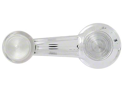1968-1979 Corvette Door Window Crank Handle; Standard Interior; Clear Knob; Non-Riveted