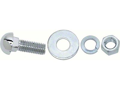 1953-1954 Corvette Bumper Bolt, Nut, And Washers; 1/2-Inch-13 X 1-1/2-Inch; Chrome
