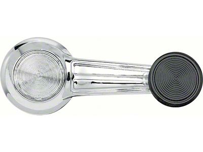 1968-1979 Corvette Window Crank Handle; Riveted Design; with Black Knob