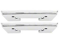 Front Door Arm Rest Bases; 10-Inch Length; Chrome; Pair (62-64 Corvette C1 & C2)