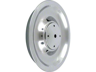 Rally Wheel Hub Cap Dish; Stainless Steel; Without Ornament; Each (1967 Corvette C2)