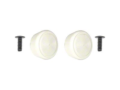 1968-1986 Corvette Window Handle Knob Set; with Rivets; for Door or Quarter Window Cranks; Off White; Pair
