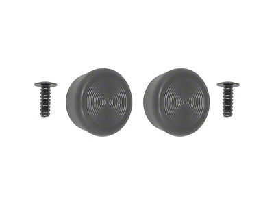 1968-1986 Corvette Window Handle Knob Set; with Rivets; for Doors or Quarter Window; Black; Pair