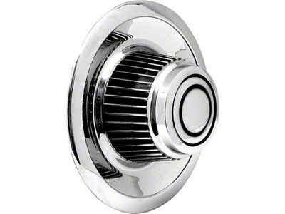 Chrome; Rally Wheel Cap; Plain; Economy; Plastic; Each (68-81 Corvette C3)