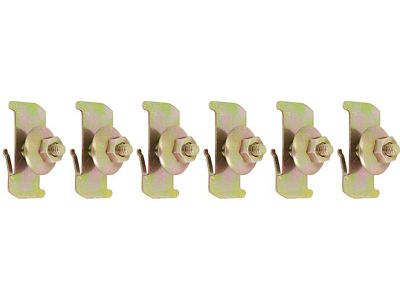 1955-1957 150, 210, Bel Air Paint Divider Molding Clip Set; 6 Piece Set