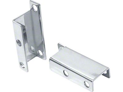 1955-1957 150, 210, Bel Air Power Brake Booster Brackets; For Boosters With 3-3/8-Inch Square Bolt Pattern; Stainless Steel