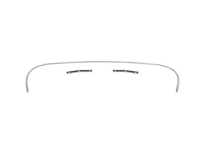 1955-1957 Bel Air Convertible Top Rear Tack Strip Bow Set; Tacking Rail; Trimstick; 3-Piece