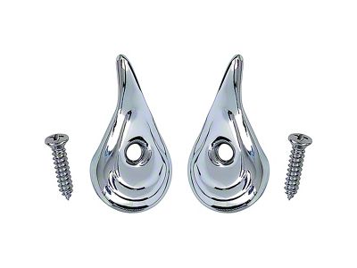 1955-1957 150, 210, Bel Air Coat Hanger Hook Set; Chrome; Pair