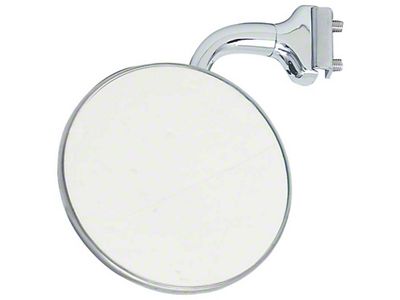 1957 150, 210, Bel Air Chrome Drop Mount Peep Mirror; LH Or RH; 3-Inch