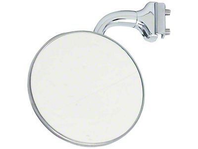 1955-1957 150, 210, Bel Air Chrome Drop Mount Peep Mirror; LH Or RH; 4-Inch