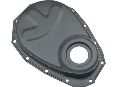 Timing Gear Cover; 6 cylinder; Black (55-57 Chevy 150)