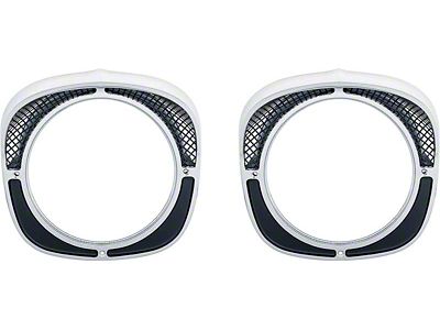 1957 150, 210, Bel Air Headlamp Bezels; Pair