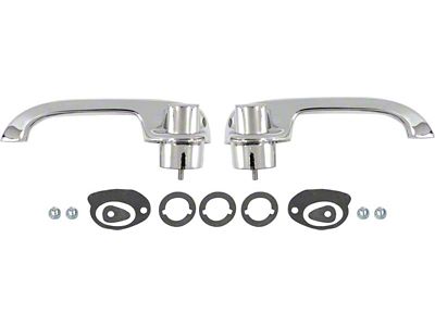 1956-1957 150, 210, Bel Air 4-Door Hardtop Outer Door Handle Set; Front or Rear; Pair