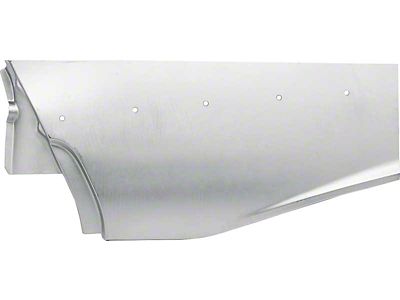 1957 150, 210, Bel Air Lower Rear Quarter Repair Panel; Passenger Side; Weld-Thru Coating