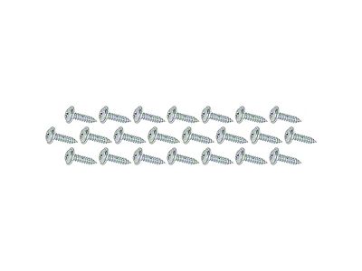 1955-1957 Bel Air Flipper and Upper Quarter Window Run Channel Screw Set; LH and RH; 22 Piece