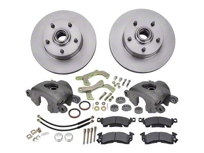 1955-1957 150, 210, Bel Air Front Disc Brake Set; 11-Inch Plain Rotors