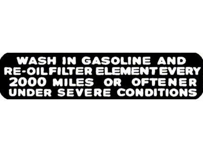 Oil Filler Cap Decal - Black & White - Ford Passenger