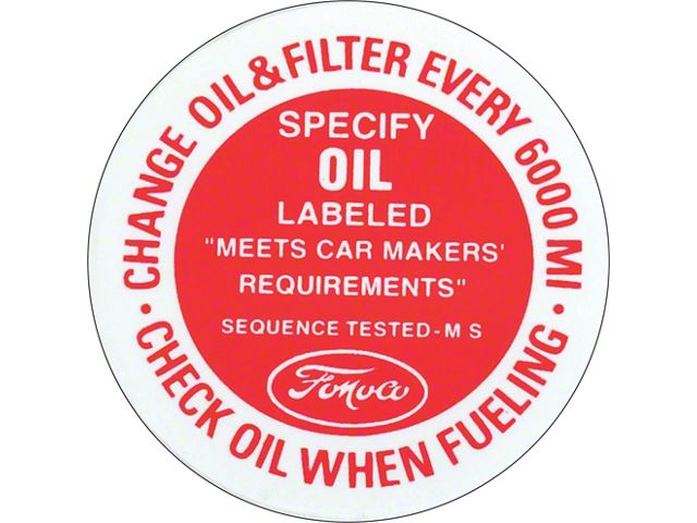 Oil Filler Cap Decal - Mercury