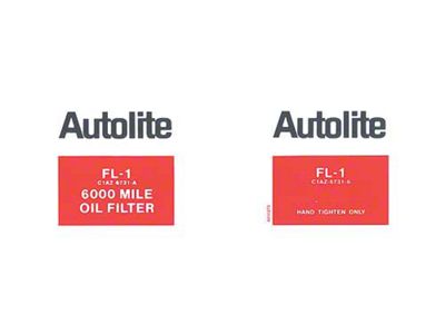 Oil Filter Decal - Autolite FL-1