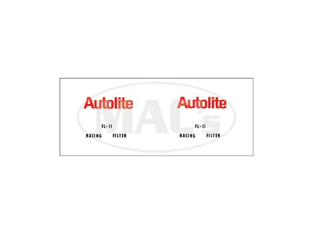 Oil Filter Decal - Autolite FL-11 - Ford