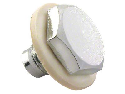 Oil Pan Drain Plug/ Chrome/ Incl Nylon Washer