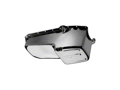 Oil Pan; Street Type Unit; Chrome Plated Steel; Fits Small Block Chevy 1980-1984