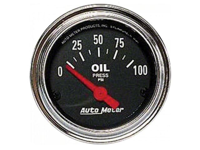 Oil Pressure Gauge, Chrome, AutoMeter